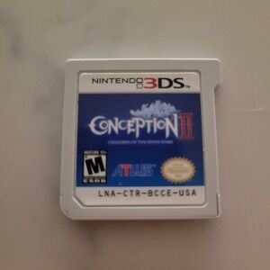 Conception II: Children of the Seven Stars (Nintendo 3DS, 2014) Cartridge Tested